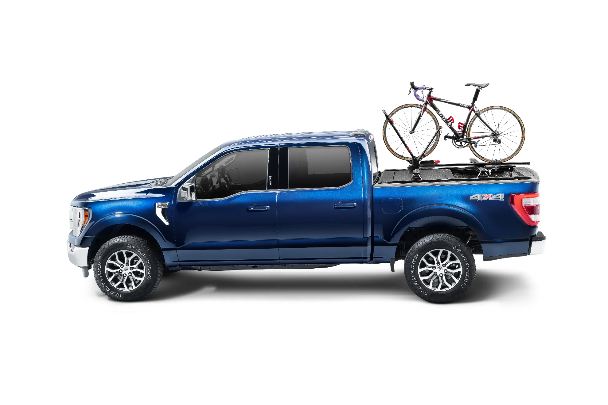 Tonneau cover with integrated overland rack